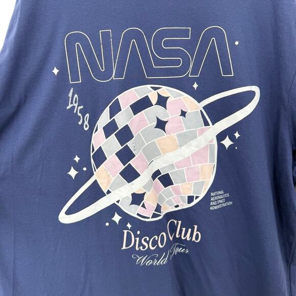 Grayson Threads NASA Disco Club T-Shirt plus size 1X short sleeve oversized tee - Picture 2 of 6